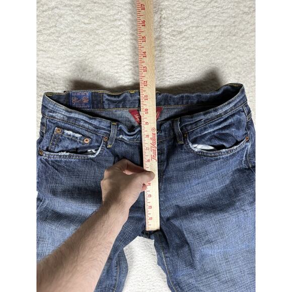 Lucky Brand Jeans Womens 8/28 28x33 Blue Easy Rider Dungarees Made in USA Denim - Picture 6 of 15